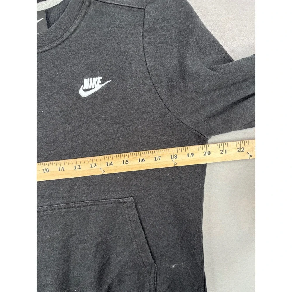 Nike Sportswear Crewneck Sweatshirt Black White Embroidered Logo